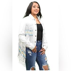 Liberty Wear Rodeo Nights Leather Fringe Jacket